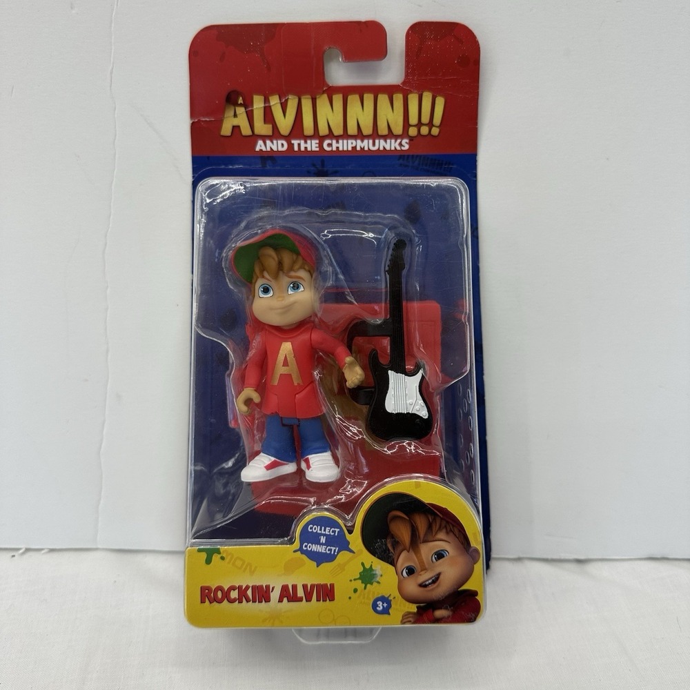 Alvinnn!!! Alvin And The Chipmunks Rockin' Alvin-Brand New In Box Guitar + stage